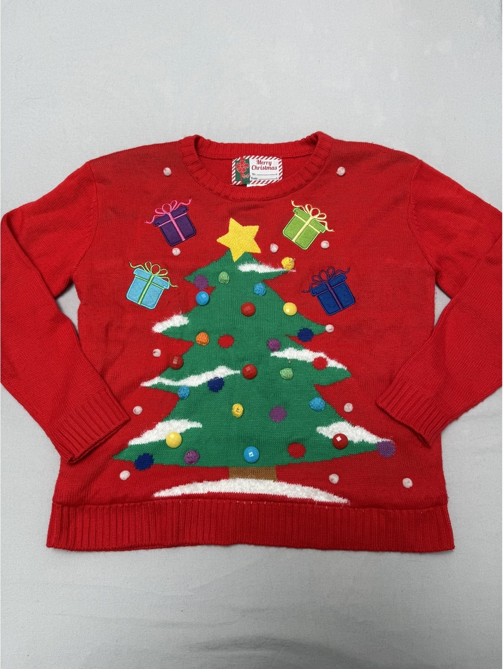 3D Ugly Christmas Sweater Christmas Tree Sweater 24 x 21 - M